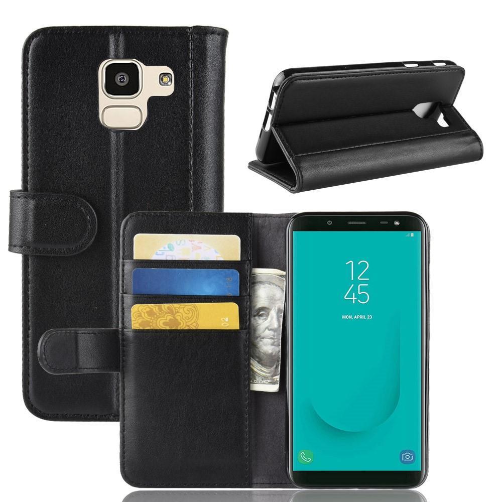 Wallet Case für Samsung Galaxy J6 (2018) Echt Leder Innenfach