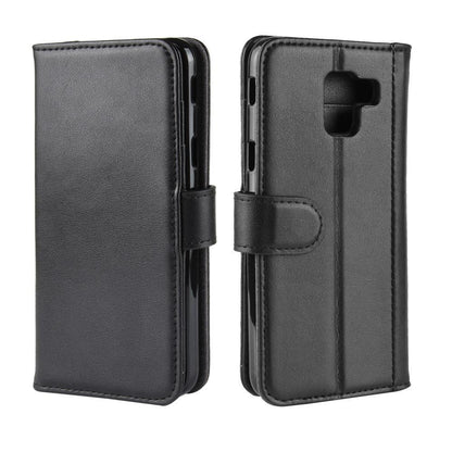 Wallet Case für Samsung Galaxy J6 (2018) Echt Leder Innenfach