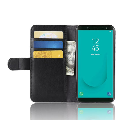 Wallet Case für Samsung Galaxy J6 (2018) Echt Leder Innenfach