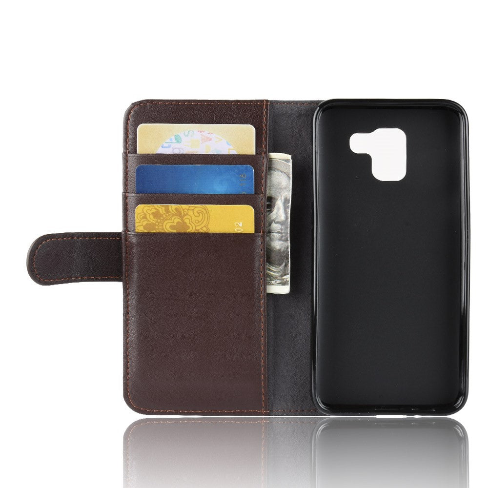 Wallet Case für Samsung Galaxy J6 (2018) Echt Leder Innenfach