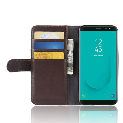 Wallet Case für Samsung Galaxy J6 (2018) Echt Leder Innenfach