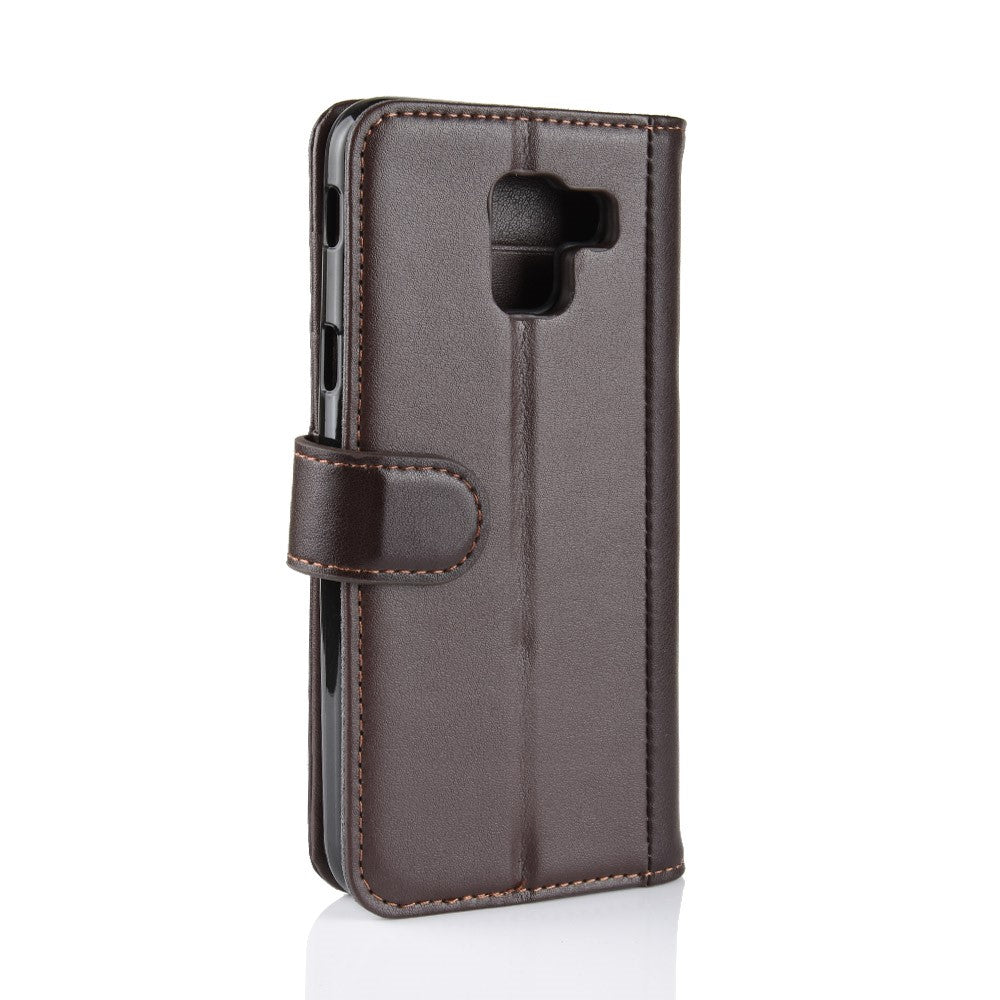 Wallet Case für Samsung Galaxy J6 (2018) Echt Leder Innenfach