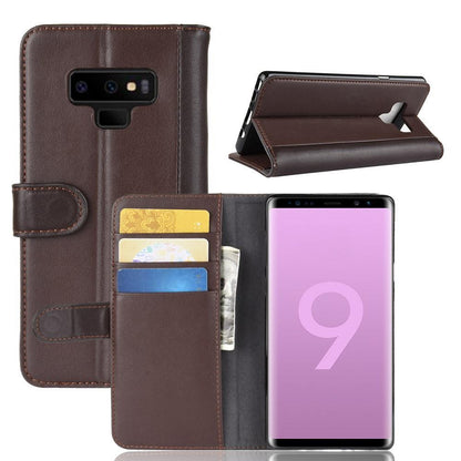 Wallet Case für Samsung Galaxy Note 9 Echt Leder Innenfach