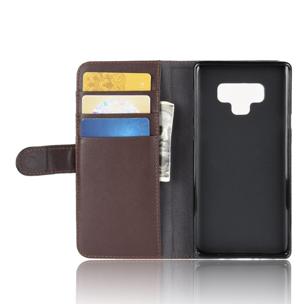Wallet Case für Samsung Galaxy Note 9 Echt Leder Innenfach