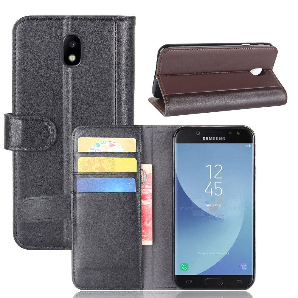 Wallet Case für Samsung Galaxy J5 J530 (2017) Echt Leder Innenfach