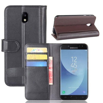 Wallet Case für Samsung Galaxy J5 J530 (2017) Echt Leder Innenfach