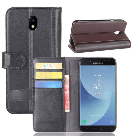 Wallet Case für Samsung Galaxy J5 J530 (2017) Echt Leder Innenfach