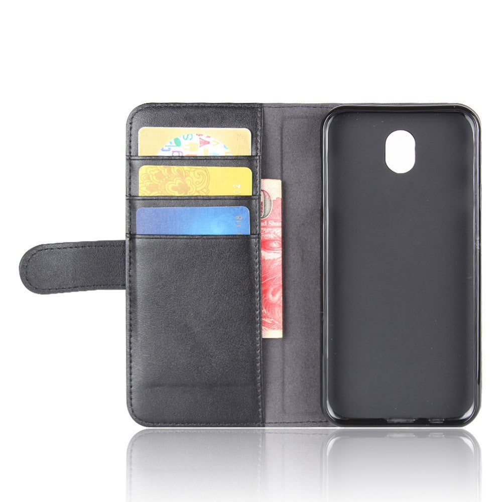 Wallet Case für Samsung Galaxy J5 J530 (2017) Echt Leder Innenfach
