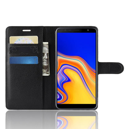 Wallet Case für Samsung Galaxy J4+ (2018) Litchi Grain Magnet Innenfach