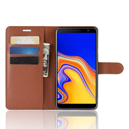 Wallet Case für Samsung Galaxy J4+ (2018) Litchi Grain Magnet Innenfach