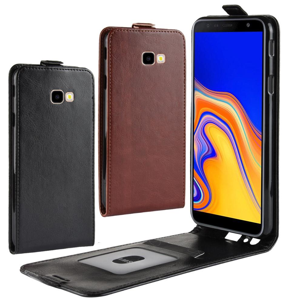 Flip Case für Samsung Galaxy J4+ (2018) Crazy Horse Card Slot