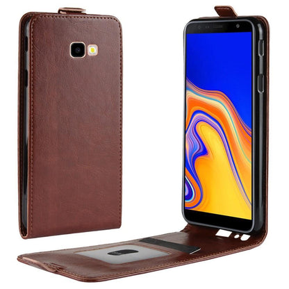 Flip Case für Samsung Galaxy J4+ (2018) Crazy Horse Card Slot