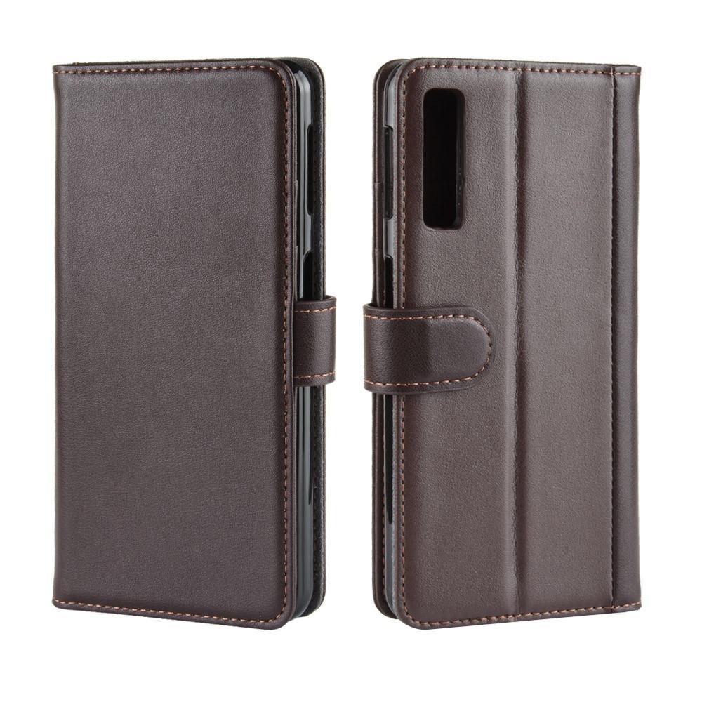 Wallet Case für Samsung Galaxy A7 (2018) Echt Leder Innenfach