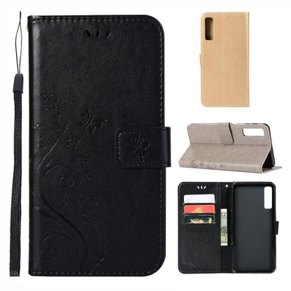 Wallet Case für Samsung Galaxy A7 (2018) Butterfly Flower Motiv