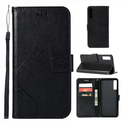 Wallet Case für Samsung Galaxy A7 (2018) Butterfly Flower Motiv