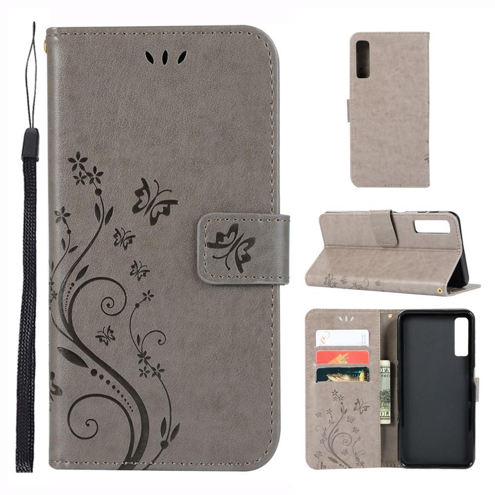 Wallet Case für Samsung Galaxy A7 (2018) Butterfly Flower Motiv