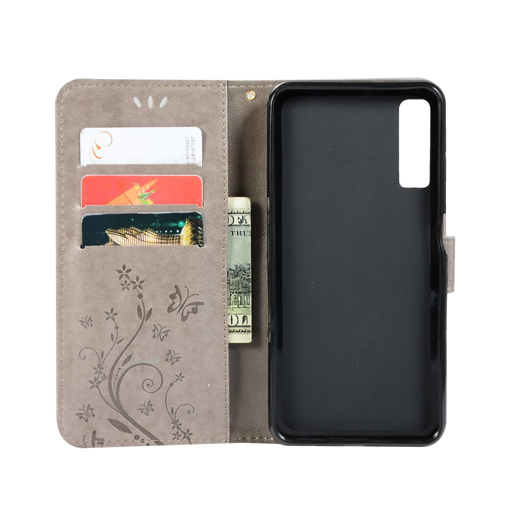 Wallet Case für Samsung Galaxy A7 (2018) Butterfly Flower Motiv