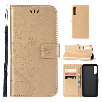 Wallet Case für Samsung Galaxy A7 (2018) Butterfly Flower Motiv