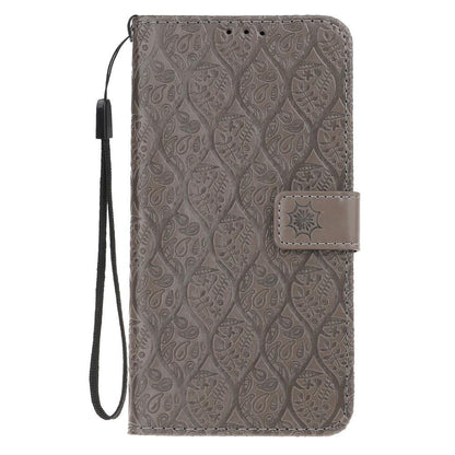 Wallet Case für Samsung Galaxy J4+ (2018) Imprint Leaf Blatt Motiv