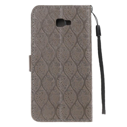 Wallet Case für Samsung Galaxy J4+ (2018) Imprint Leaf Blatt Motiv