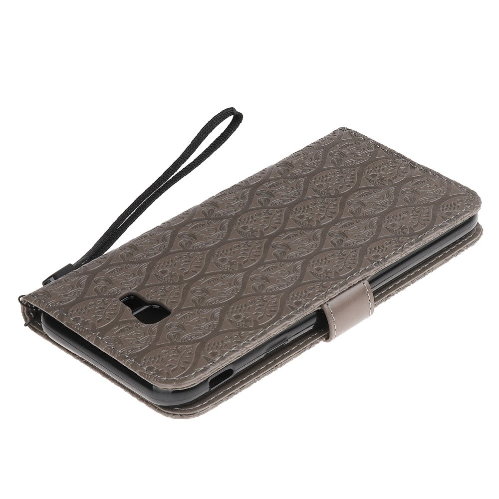 Wallet Case für Samsung Galaxy J4+ (2018) Imprint Leaf Blatt Motiv
