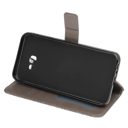 Wallet Case für Samsung Galaxy J4+ (2018) Imprint Leaf Blatt Motiv
