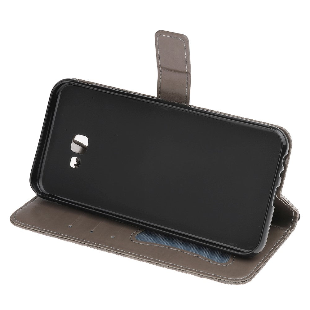 Wallet Case für Samsung Galaxy J4+ (2018) Imprint Leaf Blatt Motiv