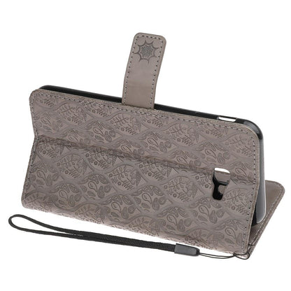 Wallet Case für Samsung Galaxy J4+ (2018) Imprint Leaf Blatt Motiv