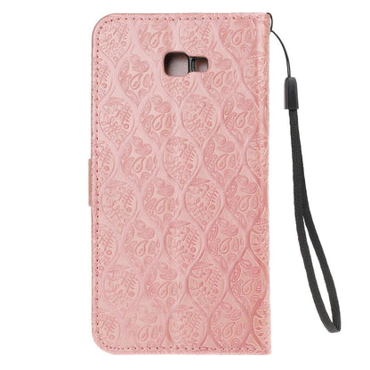 Wallet Case für Samsung Galaxy J4+ (2018) Imprint Leaf Blatt Motiv
