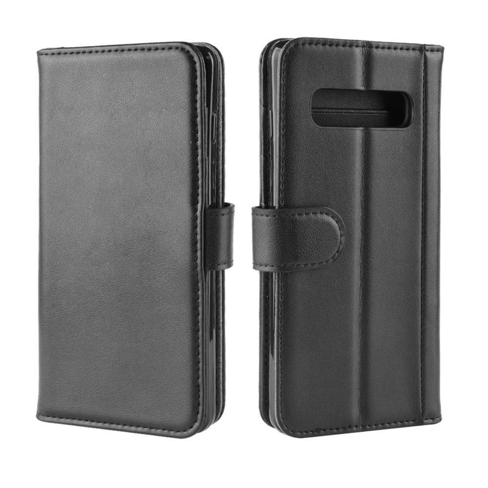 Wallet Case für Samsung Galaxy S10+ PLUS Echt Leder Innenfach Handy Tasche