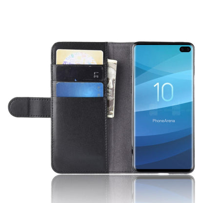 Wallet Case für Samsung Galaxy S10+ PLUS Echt Leder Innenfach Handy Tasche