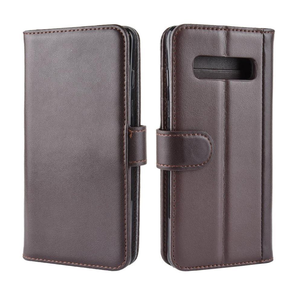 Wallet Case für Samsung Galaxy S10+ PLUS Echt Leder Innenfach Handy Tasche