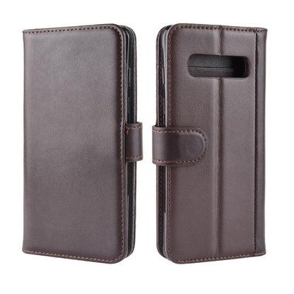 Wallet Case für Samsung Galaxy S10+ PLUS Echt Leder Innenfach Handy Tasche