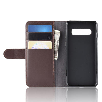 Wallet Case für Samsung Galaxy S10+ PLUS Echt Leder Innenfach Handy Tasche