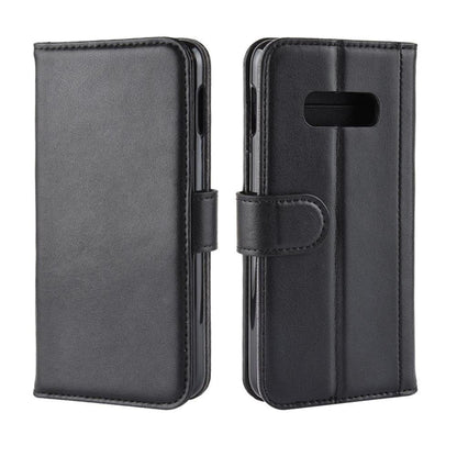 Wallet Case für Samsung Galaxy S10e Echt Leder Innenfach Handy Tasche