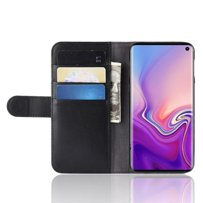 Wallet Case für Samsung Galaxy S10e Echt Leder Innenfach Handy Tasche