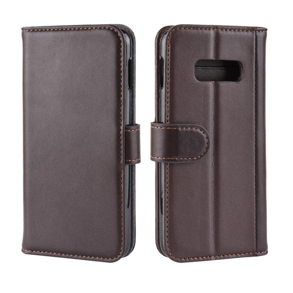Wallet Case für Samsung Galaxy S10e Echt Leder Innenfach Handy Tasche