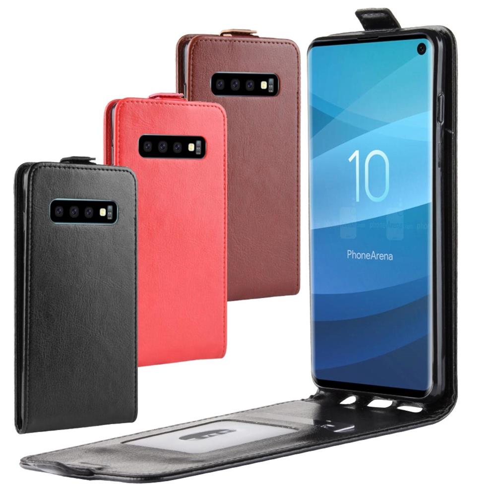 Flip Case für Samsung Galaxy S10 Crazy Horse Handy Tasche Card Slot