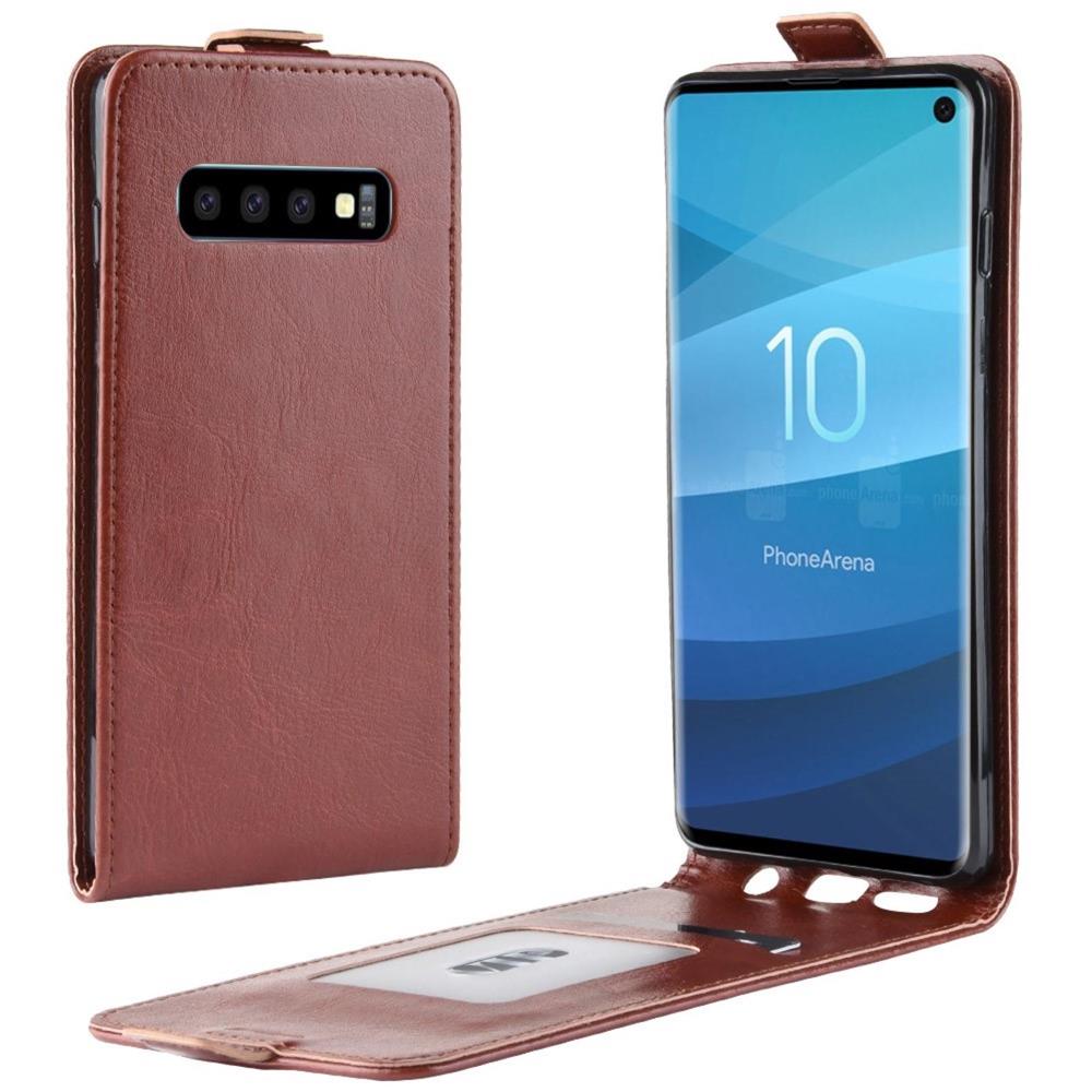 Flip Case für Samsung Galaxy S10 Crazy Horse Handy Tasche Card Slot