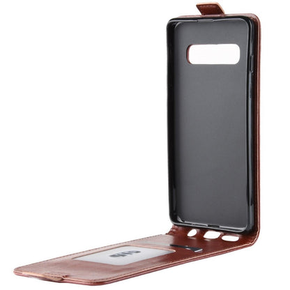 Flip Case für Samsung Galaxy S10 Crazy Horse Handy Tasche Card Slot