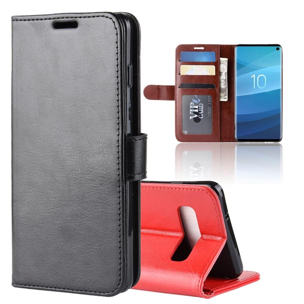 Wallet Case für Samsung Galaxy S10 Crazy Horse Handy Tasche Card Slot