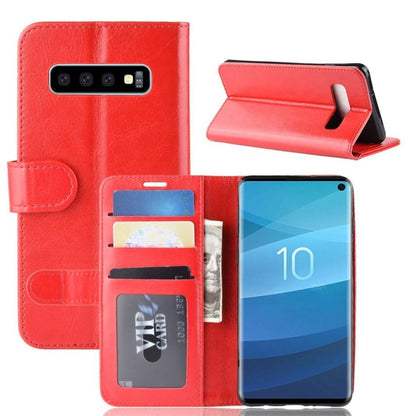 Wallet Case für Samsung Galaxy S10 Crazy Horse Handy Tasche Card Slot