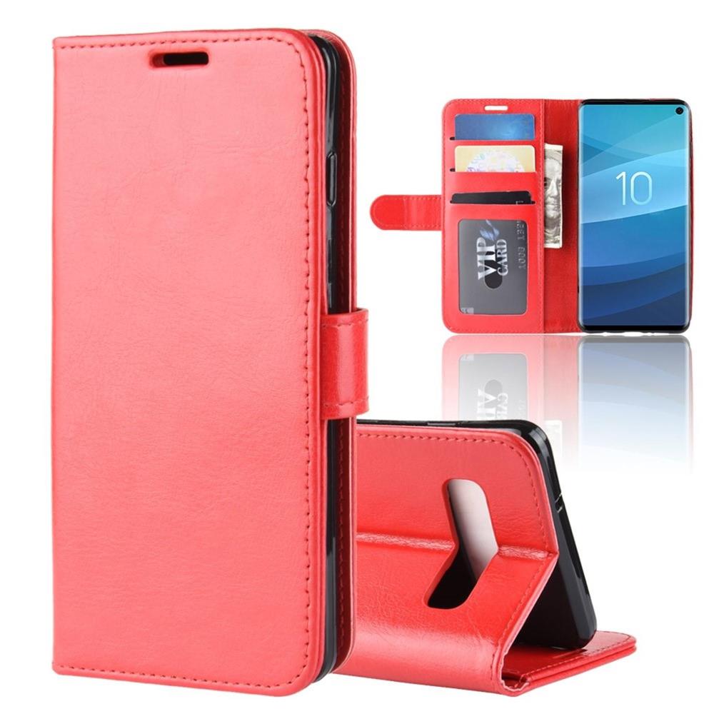 Wallet Case für Samsung Galaxy S10 Crazy Horse Handy Tasche Card Slot