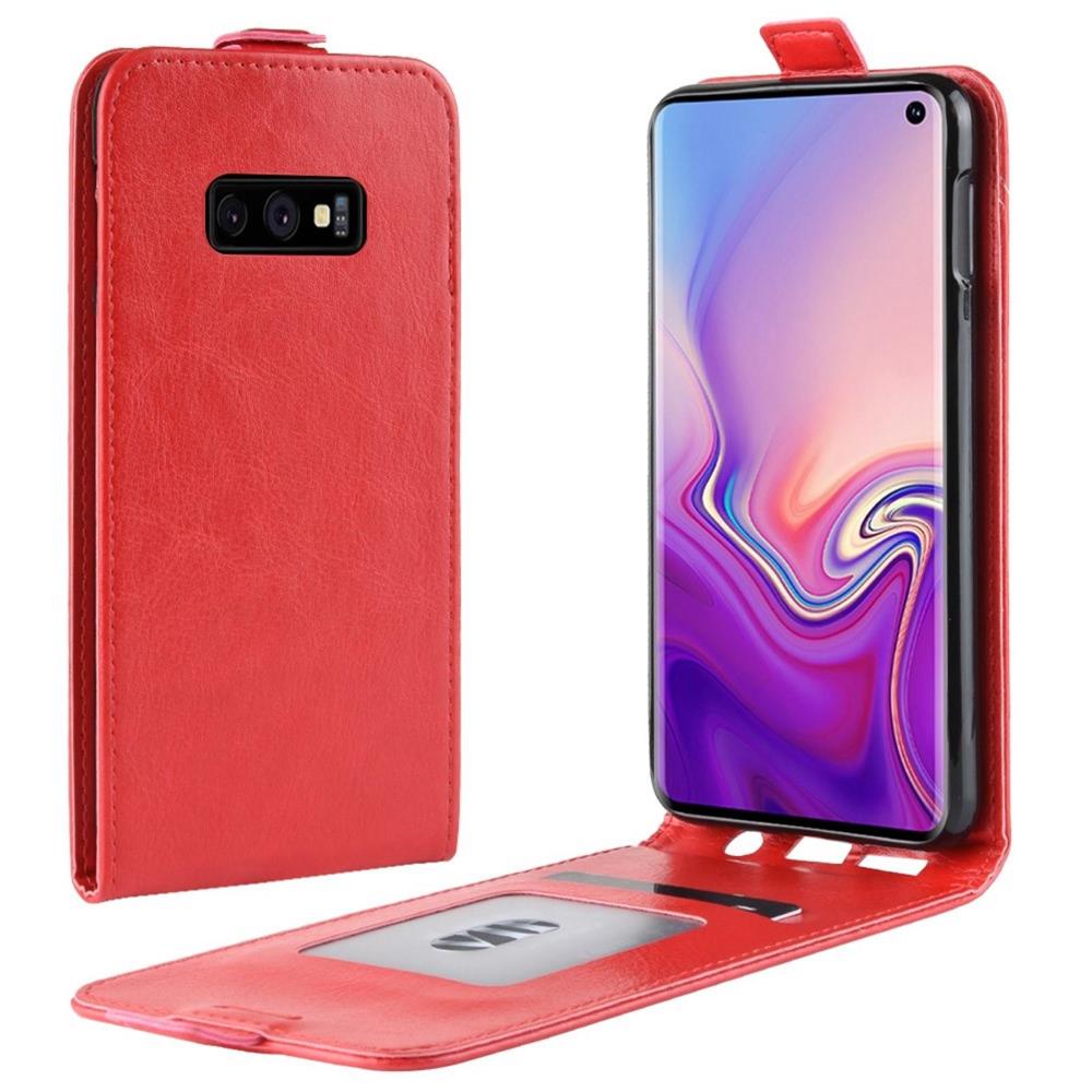 Flip Case für Samsung Galaxy S10e Crazy Horse Handy Tasche Card Slot