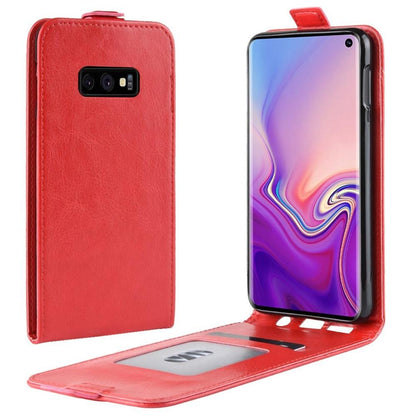 Flip Case für Samsung Galaxy S10e Crazy Horse Handy Tasche Card Slot