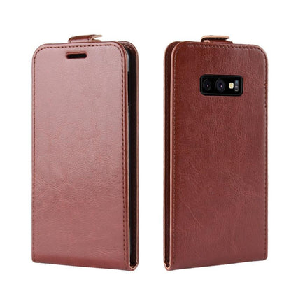 Flip Case für Samsung Galaxy S10e Crazy Horse Handy Tasche Card Slot