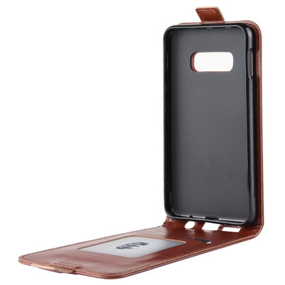 Flip Case für Samsung Galaxy S10e Crazy Horse Handy Tasche Card Slot