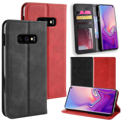 Wallet Case für Samsung Galaxy S10e Vintage Karo Handy Tasche Magnet
