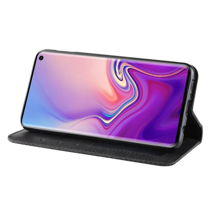 Wallet Case für Samsung Galaxy S10e Vintage Karo Handy Tasche Magnet