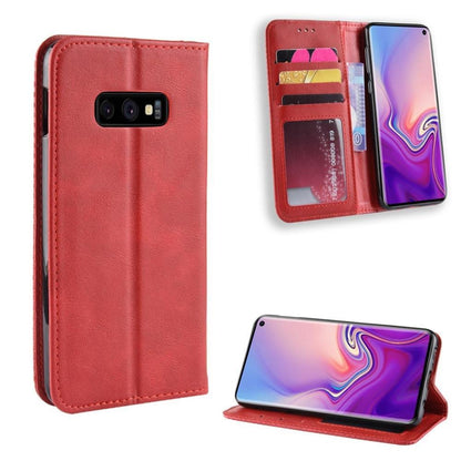 Wallet Case für Samsung Galaxy S10e Vintage Karo Handy Tasche Magnet